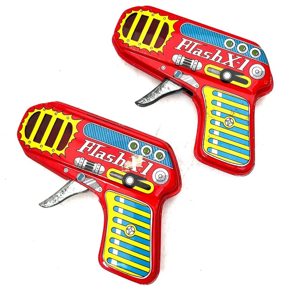 2 Vintage Shudo Flash X-1 Sparking Ray Guns
